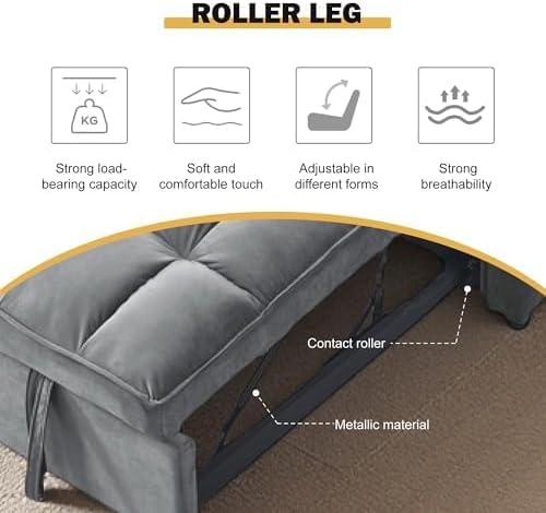 NicBex Sleeper Sofa Bed with Adjustable Backrest & Side Pockets - Image 7