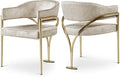 Meridian Furniture 553Stone-C Madelyn Collection Modern | Contemporary Velvet by Unknown