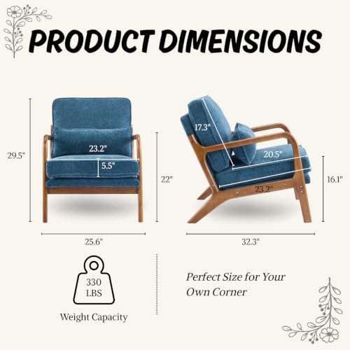 Karl home Mid-Century Modern Accent Reading Chair - Image 2