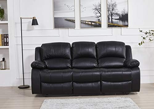 Betsy Furniture 3PC Faux Leather Reclining Couch Set, Living Room Furniture Set - Image 2