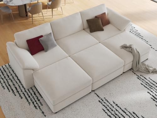 EASE MOOSE Oversized Sleeper Sectional Sofa, Deep Seat Modular Sofa - Image 3