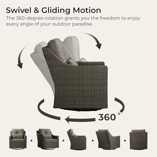 CHITA Patio Furniture Set, Outdoor Rocking Swivel Chair - Image 3