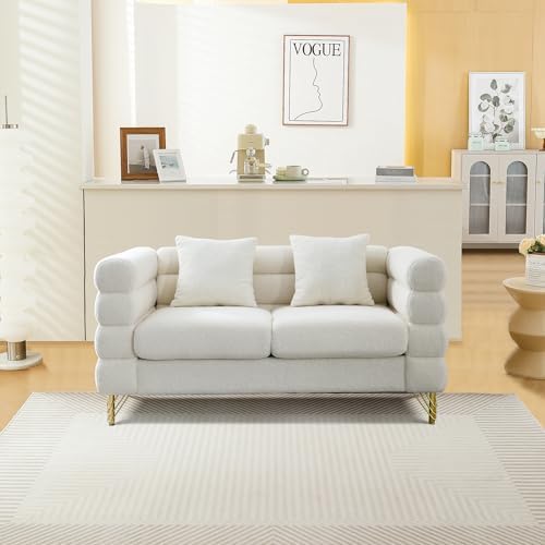 mikibama Modern Teddy Loveseat Sofa, 60 Inch Sectional Sofa Couch, Luxury 2 - Image 3