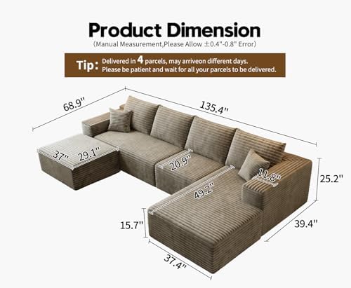 135.4" Cloud Modular Sectional Sofa - Image 2