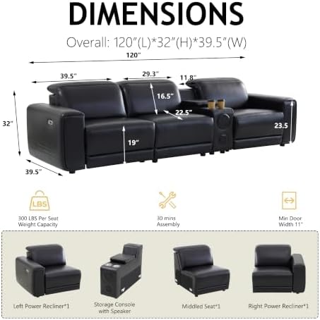Power Recliner Sectional Sofa - Image 2