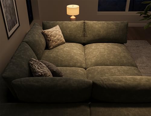 120" Cloud Sectional Couch | Oversize Boneless Couches - Image 5