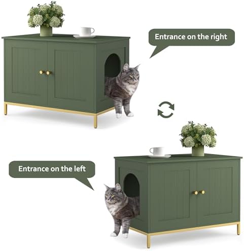 Homhedy 28.3" L Cat Litter Box Enclosure - Image 6