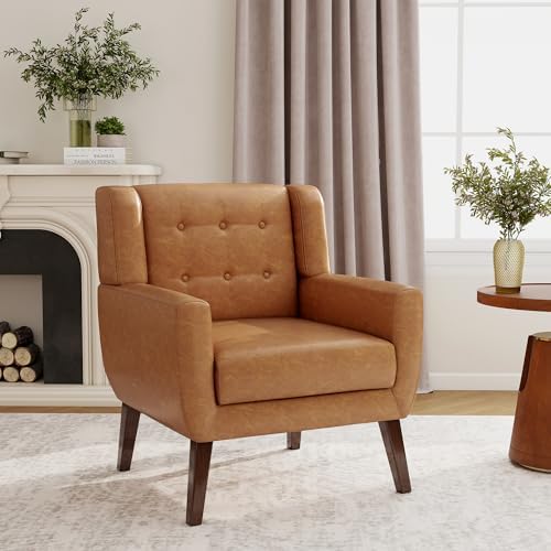 Accent Chair, Upholstered Armchair in PU Leather - Image 3