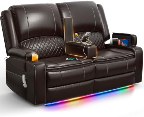 RV Loveseat Recliner Wall Hugger, Power Reclining Loveseat by MOSGAT