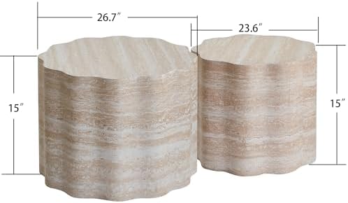 JUSTONE Set of 2 Round Coffee Tables - Image 2