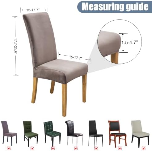 Dining Chair Covers, Stretch Seat Covers, Washable Furniture Protector - Image 5