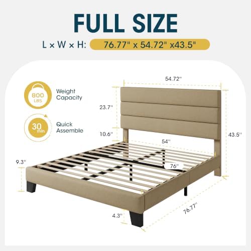 WEEWAY Full Size Fabric Bed Frame - Image 2