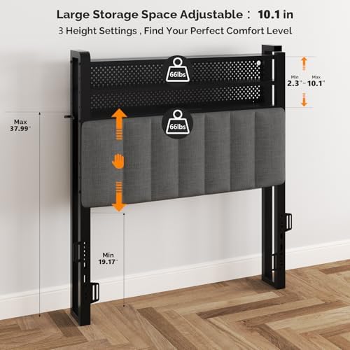 VINGLI Twin or Twin XL Size Headboard, Adjustable Upholstered Headboard - Image 2