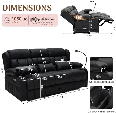 Redlife 3-Seater Power Recliner Sofa - Image 2