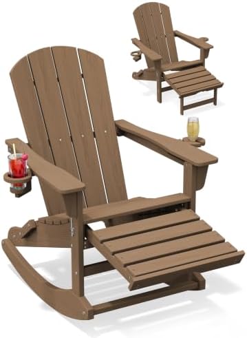 KINGYES HDPE Adirondack Rocking Chair by KINGYES