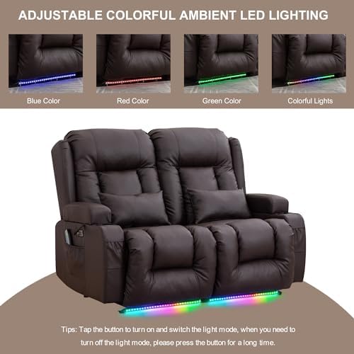 TUNYI Power Loveseat Recliner Sofa - Image 6