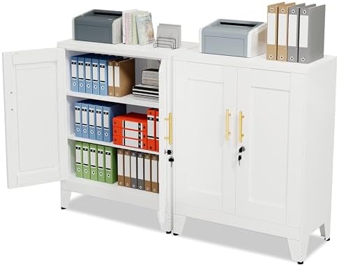 GAIOUS White Metal File Cabinet by GAIOUS