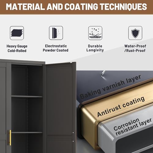 PAOFIN Metal Kitchen Pantry Storage Cabinet - Image 4