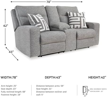 Signature Design by Ashley Power Reclining Loveseat - Image 3