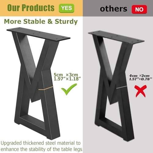 16 Inch Metal Bench Coffee Table & Desk Legs - Image 4