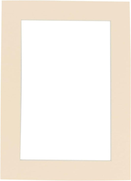 8x10 Mat Bevel Cut for 5.5x8.5 Photos - Acid Free Cream Precut Matboard - For Pictures, Photos, Framing - 4-ply Thickness