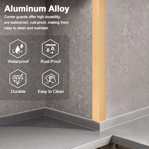 10PCS 48" Metal Corner Protectors, Aluminum Self Adhesive Corner Guards - Image 3