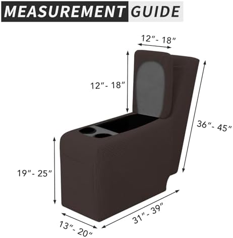 Easy-Going 2-Piece Recliner Console Cover Chocolate - Image 4
