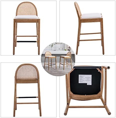 DUOMAY Modern Bar Stools Set of 2, 29 Inches Bar Height Barstools - Image 3