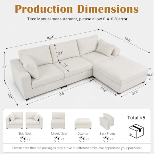 Oversized Modular Sectional Sofa - Image 2