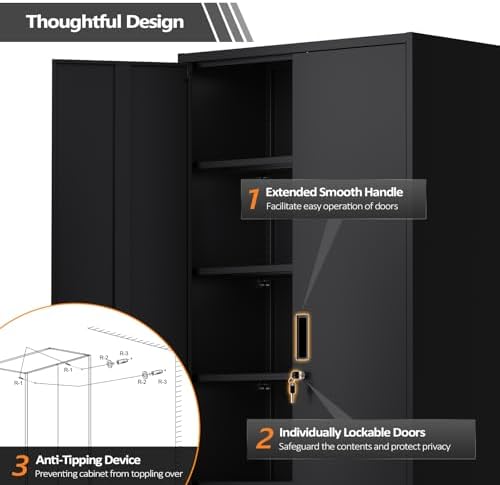 VINGLI Metal Garage Storage Cabinet - Image 5