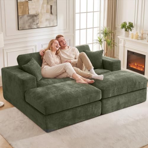 Oversized Double Chaise Lounge Chair, Cloud Boneless Sofa Bed - Image 2