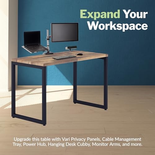 Vari Table for Home Office – 48x24 – Reclaimed Wood/Black - Image 7