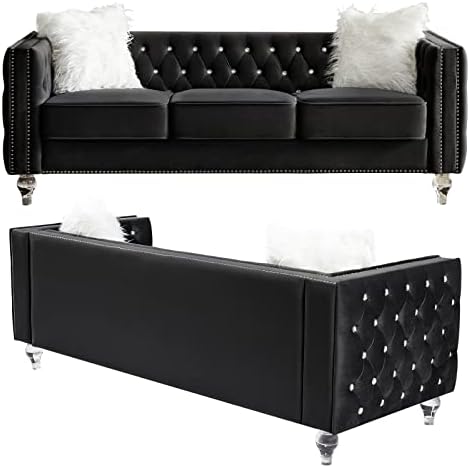 Mikibama Velvet 3 Seater Sofa Couch - Image 5