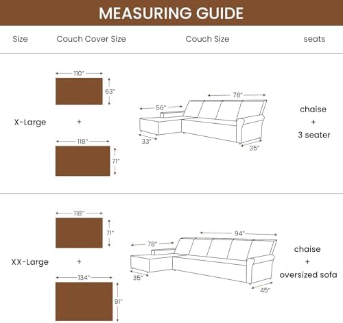 Deep Dream Sectional Couch Covers, 2 Pieces Sectional Sofa Cover, L Shaped - Image 7