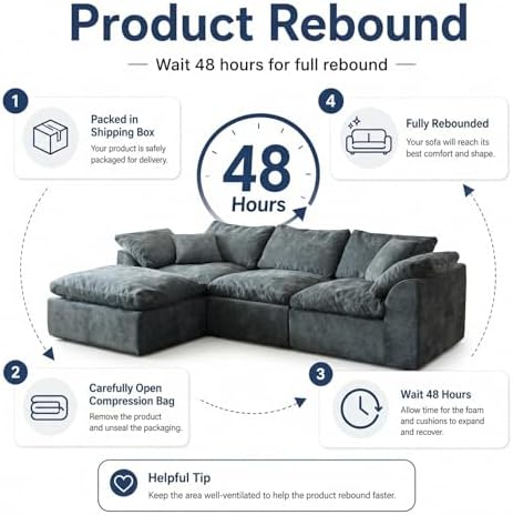 Cloud Couch Sectional, Boneless Modular Sofa - Image 3