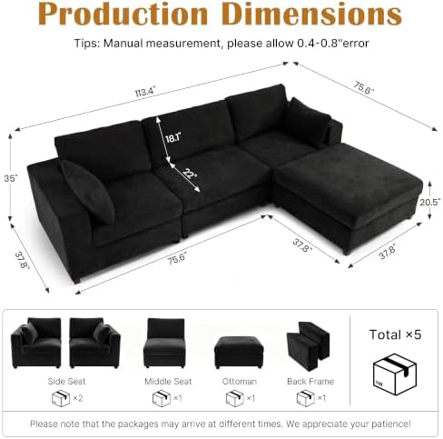 Oversized Modular Sectional Sofa - Image 2
