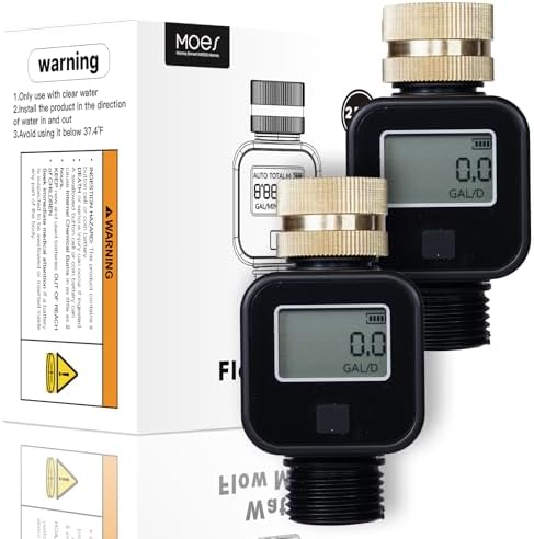 MOES Water Flow Meter Measure Gallon/Liter Consumption and Flow Rate by MOES