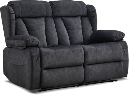 56.7" Reclining Loveseat Sofa, RV Loveseat Recliner Couch by WISHDEER