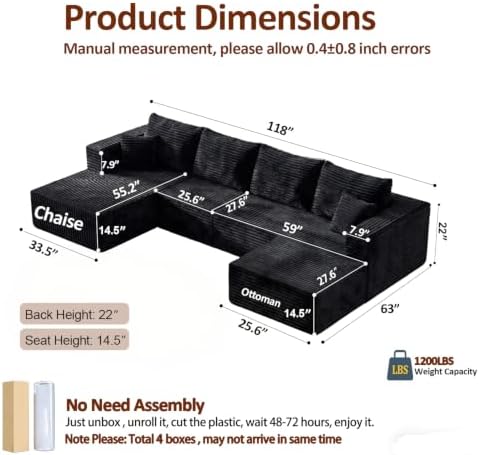 118" Modular Sectional Sofa - Image 2