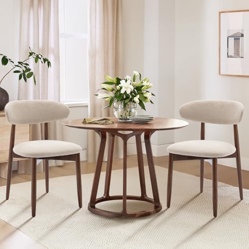 COLAMY Wooden Dining Chairs Set of 2, Upholstered Kitchen Side Chair by COLAMYHOME
