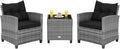 COSTWAY 3PCS Wicker Patio Furniture Set by COSTWAY