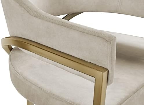 Meridian Furniture 553Stone-C Madelyn Collection Modern | Contemporary Velvet - Image 7