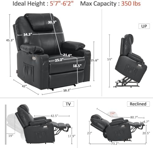 MCombo Oversized Power Lift Recliner Chair - Image 3