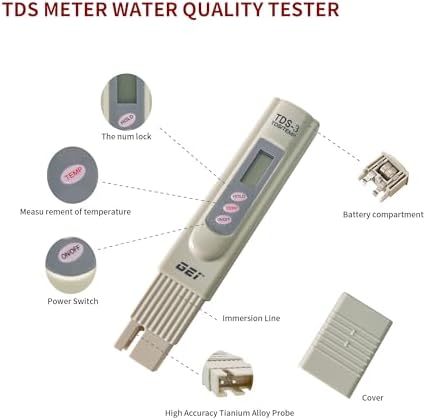 Digital TDS Meter Water Tester, PPM Water Quality Tester Measuring Range - Image 3
