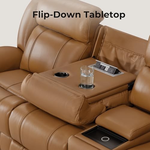 CHITA Leather Power Recliner Sofa Wall Hugger, 3 Seater - Image 4