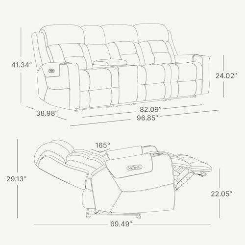 Watson & Whitely Lay Flat Power Reclining Sofa - Image 2