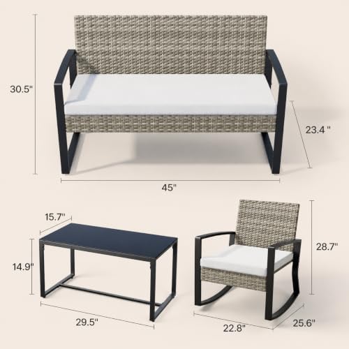 Ahomly 4 Piece Outdoor Furniture Set - Image 2
