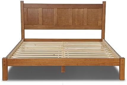Grain Wood Furniture Shaker Solid Wood Panel Platform Bed, King Size - Image 3