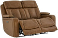 Watson & Whitely Reclining Sofa Loveseat W Power Lumbar, Saddle Brown by WatsonWhitely