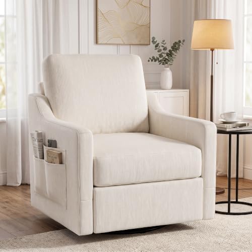 360° Swivel Accent Chair with High Back & Lumbar Support, Deep Seat by LegacyAmerhomeDirect